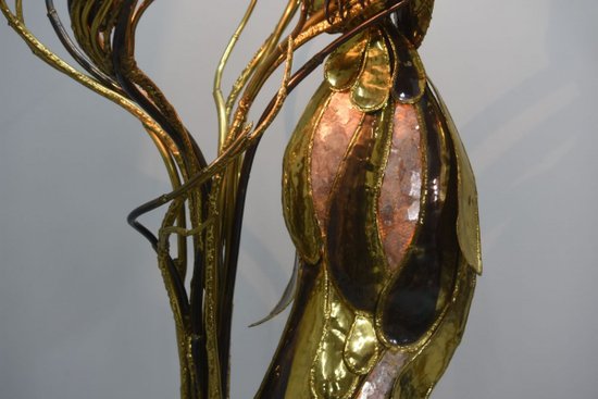 Richard And Isabelle Faure Phoenix Brass And Quartz Floor Lamp