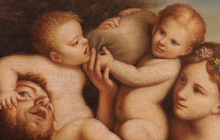 Faune, nymphe et deux putti, Pietro Liberi (Padoue 1605 - Venise 1687) suiveur