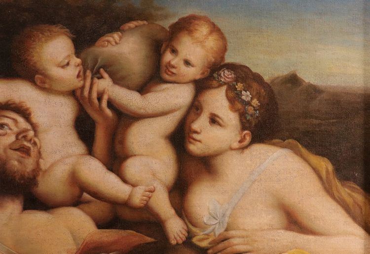 Faune, nymphe et deux putti, Pietro Liberi (Padoue 1605 - Venise 1687) suiveur