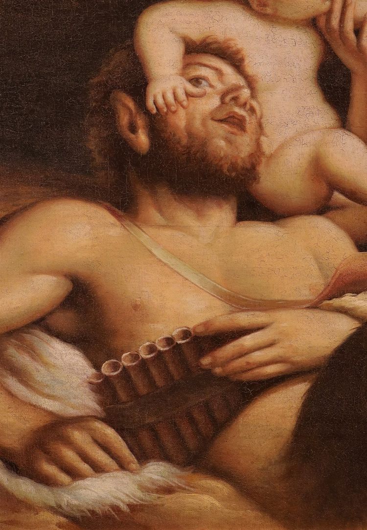 Faune, nymphe et deux putti, Pietro Liberi (Padoue 1605 - Venise 1687) suiveur