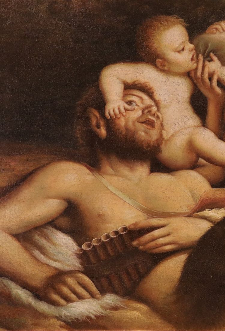 Faune, nymphe et deux putti, Pietro Liberi (Padoue 1605 - Venise 1687) suiveur