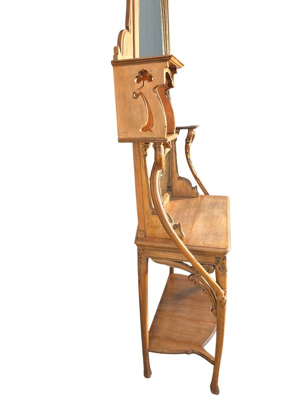 Louis Brouhot Große Jugendstil-Konsole "Aux Iris".