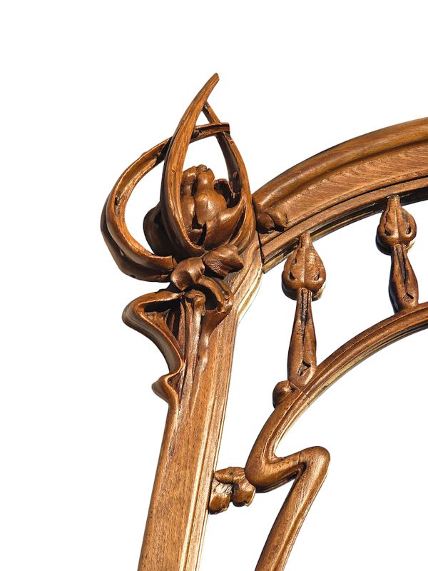 Louis Brouhot Große Jugendstil-Konsole "Aux Iris".