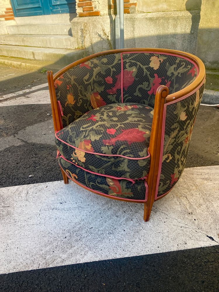 Paire d'originaux  fauteuils corbeille art deco circa 1920/1930