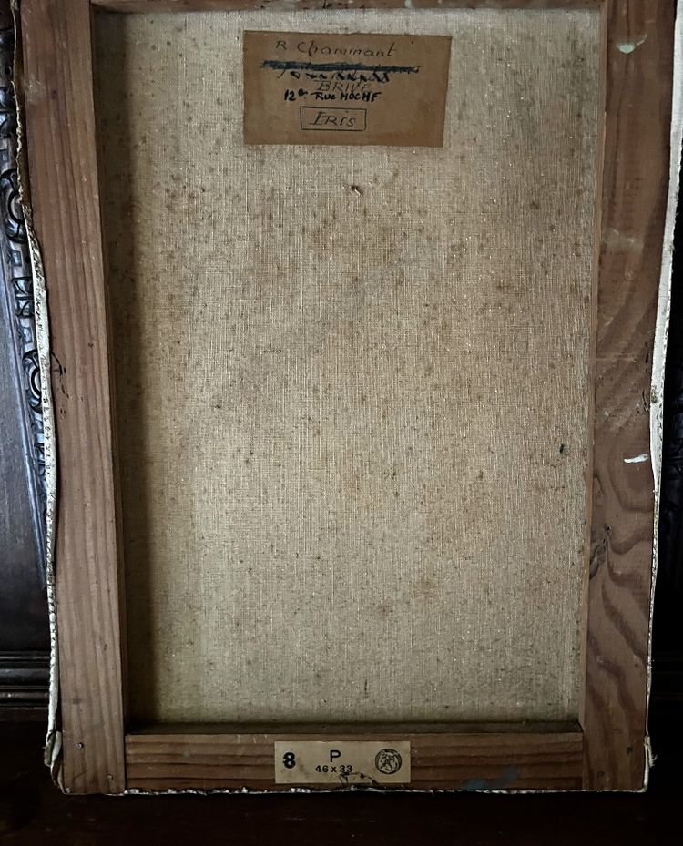les Iris, Öl auf Leinwand von Chaminand.