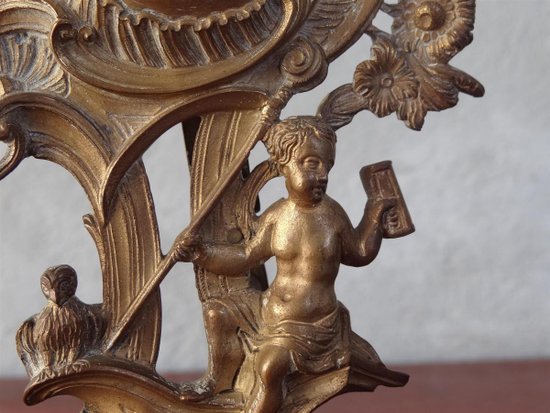Porte Montre En Bronze d'époque Louis XIV