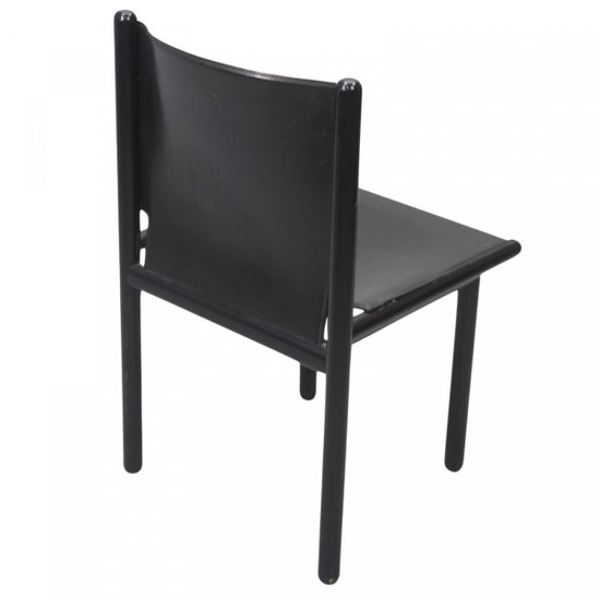 Set Of Four 1980's Leather Chairs Cassina Edition
