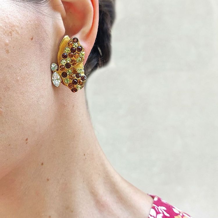 Lorenz Baümer - "Butterfly" earrings - Fantasy creation - 1990s