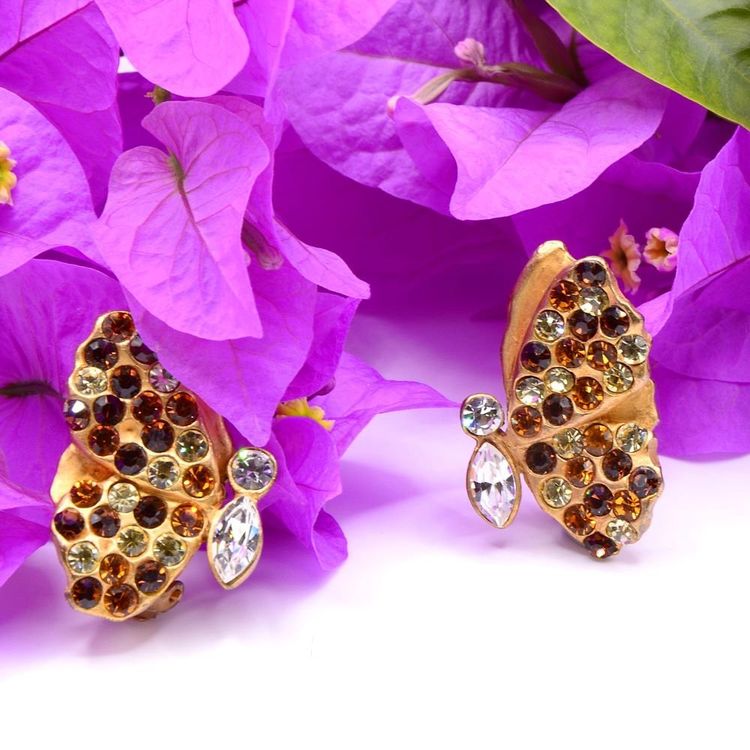 Lorenz Baümer - "Butterfly" earrings - Fantasy creation - 1990s