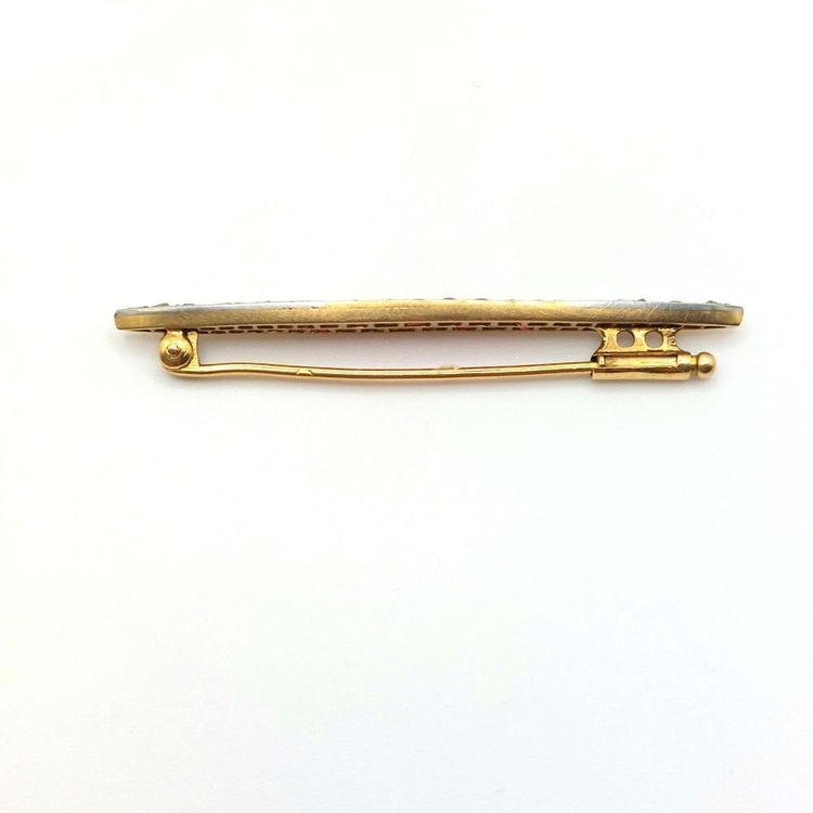 Antique "Rubelia" hair clip brooch