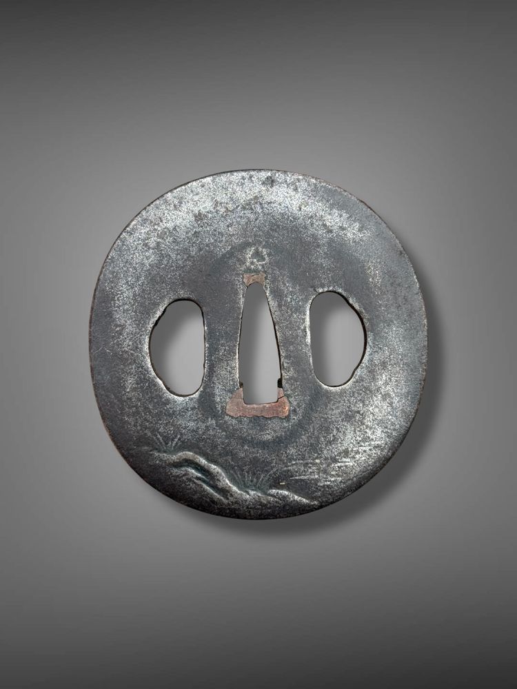 Tsuba maru-gata aus Eisen, Edo-Periode (1603-1868)