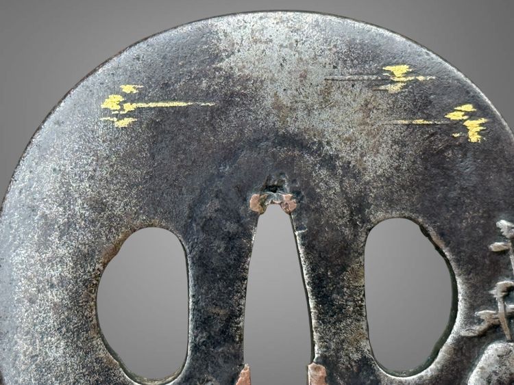 Tsuba maru-gata aus Eisen, Edo-Periode (1603-1868)