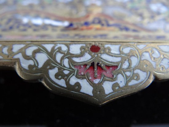 Calamaio in bronzo e cloisonné di Parigi Napoleone III