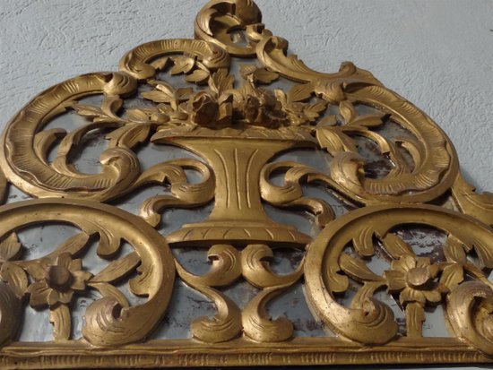 Miroir De Beaucaire, Provençal Bois Doré  époque  XIXème siècle