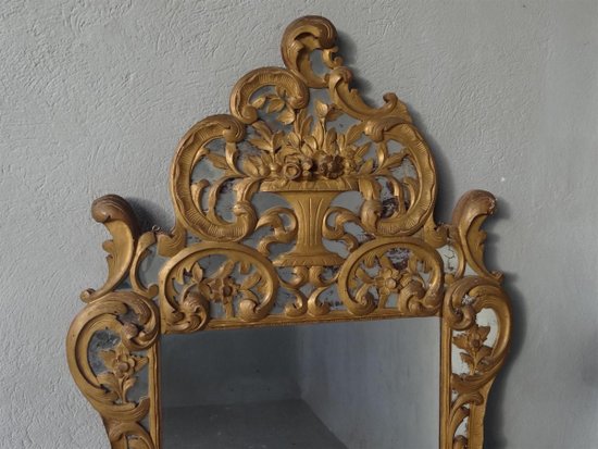 Miroir De Beaucaire, Provençal Bois Doré  époque  XIXème siècle