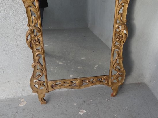 Miroir De Beaucaire, Provençal Bois Doré  époque  XIXème siècle