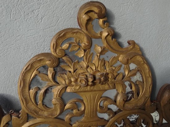 Miroir De Beaucaire, Provençal Bois Doré  époque  XIXème siècle