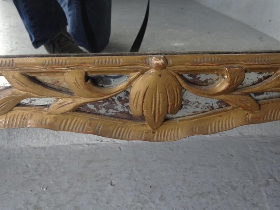 Miroir De Beaucaire, Provençal Bois Doré  époque  XIXème siècle