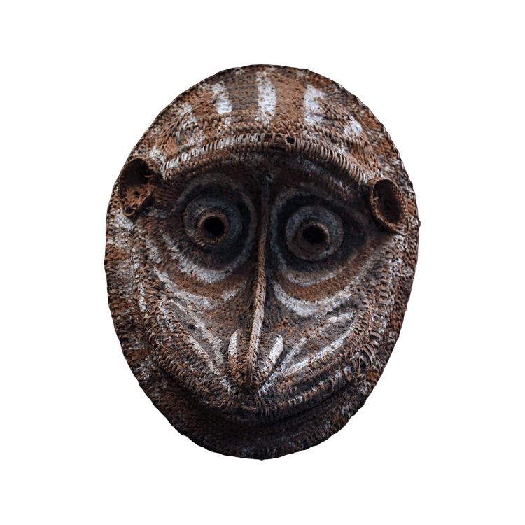 Gable mask, tribal art, oceanic art, traditional art, basketry, 66 cm