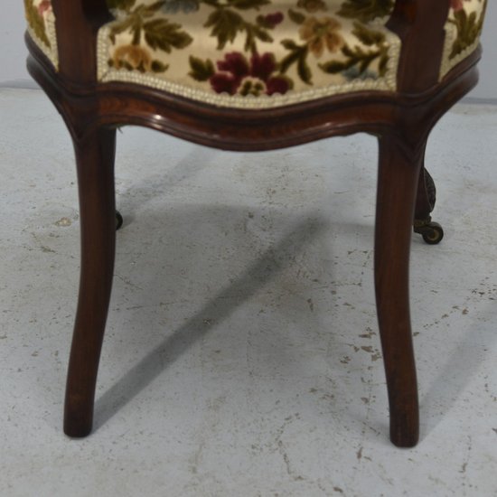 Living Room Chairs And Armchairs And Golden Bronzes 4 Pieces End XIXth Precious Wood