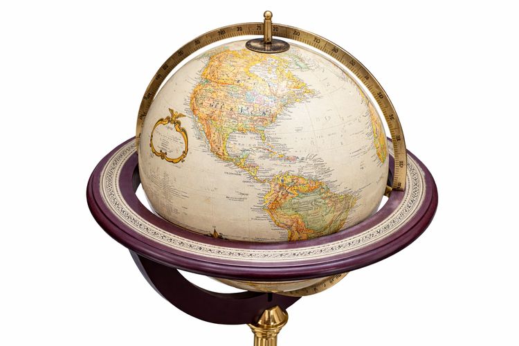 Globe terrestre de sol Franklin Mint – Royal Geographical Society – États-Unis