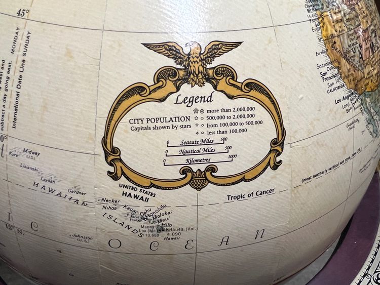 Globe terrestre de sol Franklin Mint – Royal Geographical Society – États-Unis
