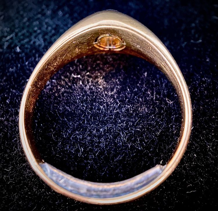 Bague Jonc homme sertie d'un diamant