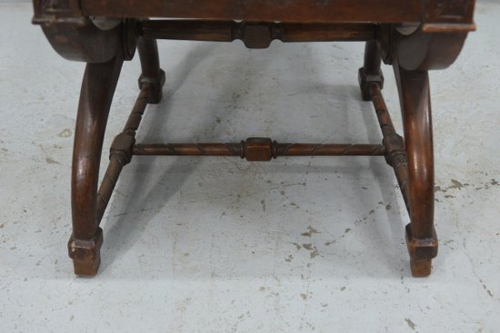 Rare Series Of 6 Walnut Armchairs Of Renaissance Style XIXth