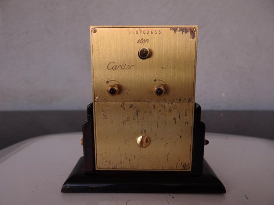 Bronze Quartz Table Clock By Cartier in Paris