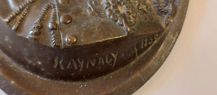 RAYNALY - Bronze medallion - Victor Emmanuel II - 1859