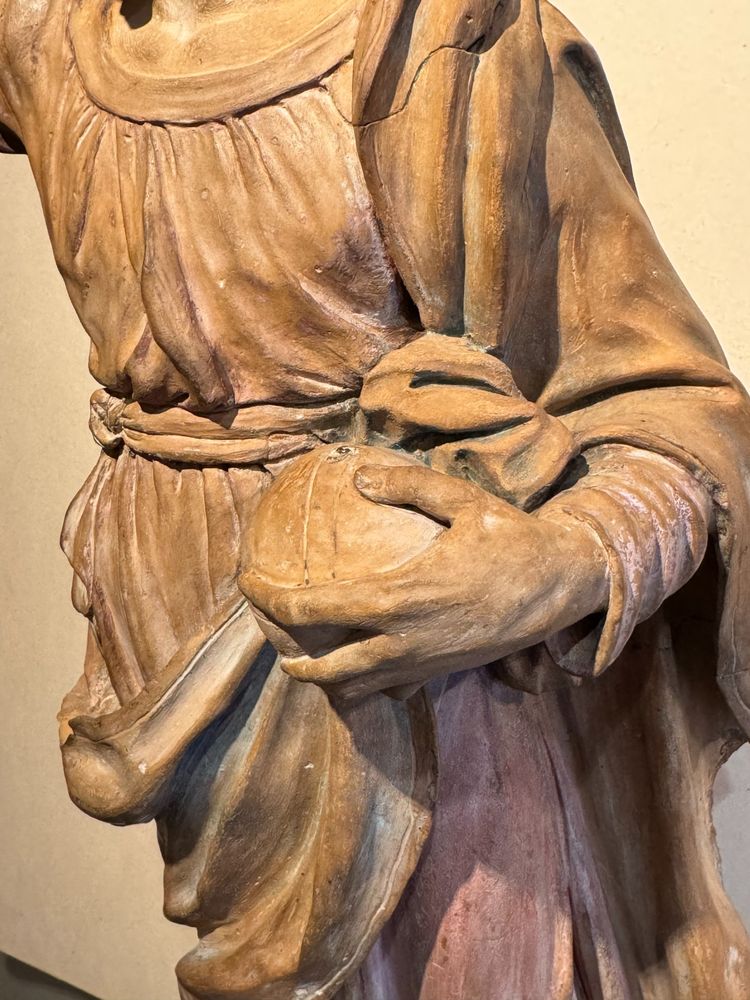 Christ bénissant - Grande terre cuite originale, France18e siècle