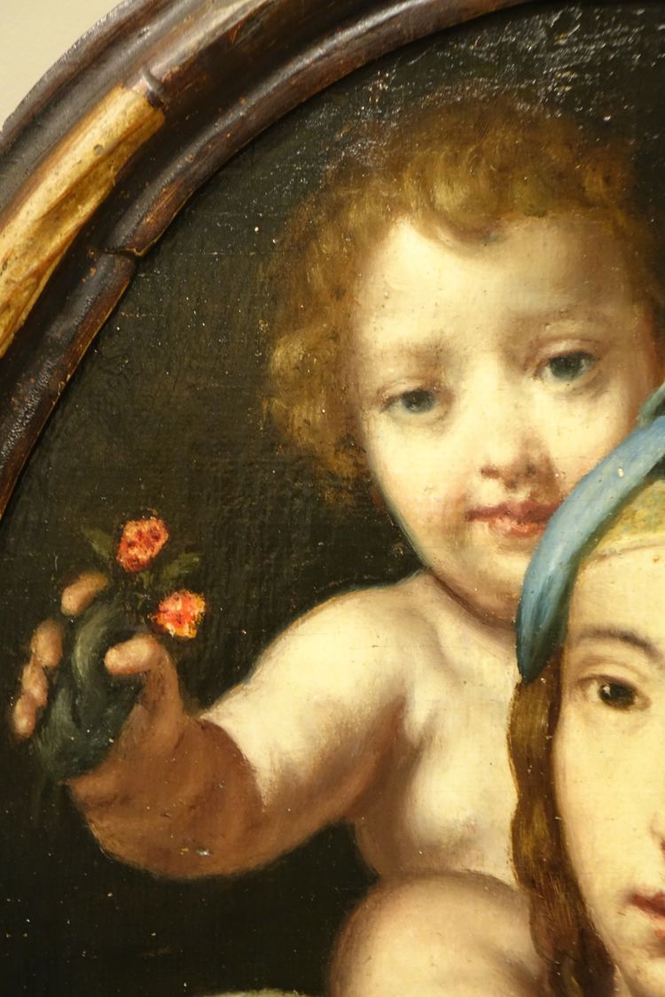 Vierge à l'Enfant au chardonneret, école fançaise du 18e siècle