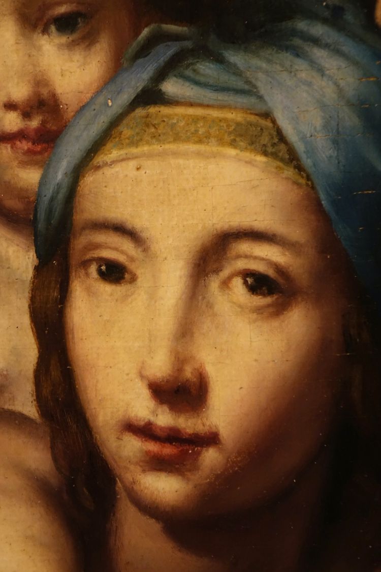 Vierge à l'Enfant au chardonneret, école fançaise du 18e siècle
