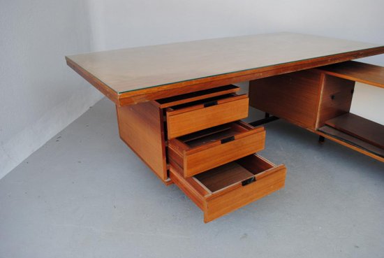 Scrivania presidenziale scandinava in teak