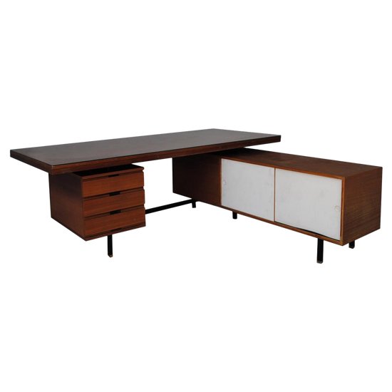 Scandinavian Presidential Desk In Teak