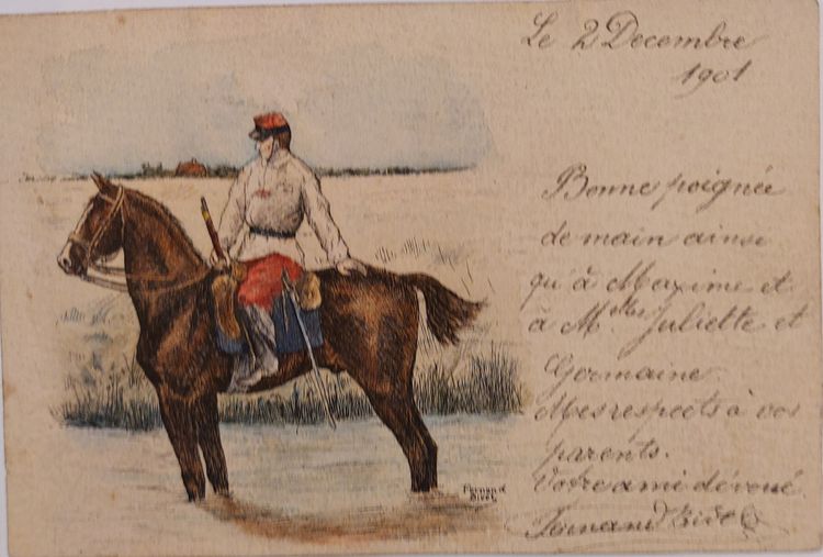 Fernand BIVEL (1888 - 1950) - 7 painted postcards -