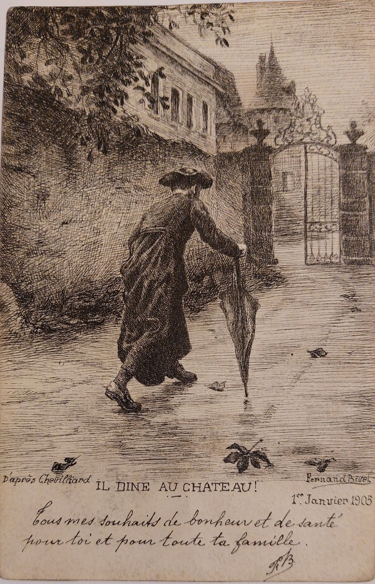 Fernand BIVEL (1888 - 1950) - 7 painted postcards -