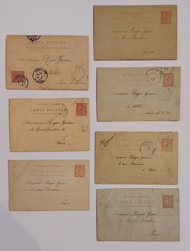 Fernand BIVEL (1888 - 1950) - 7 painted postcards -
