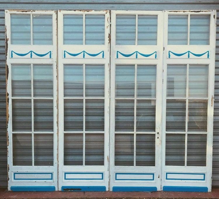 Four-Panel Partition with Beveled Panels, 20th Century