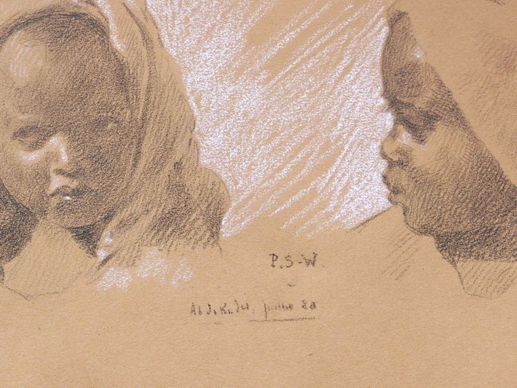 École FRANÇAISE en 1928, Trois études de tête d'enfant arabe