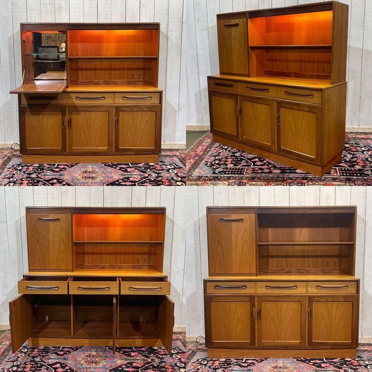 G-PLAN Teak-Bar-Suite aus den 1970er Jahren