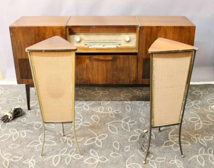 Mobile HiFi Schaub Lorenz vintage con due altoparlanti