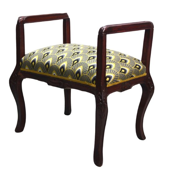 Set Of 3 Art Nouveau Mahogany Seats 1900