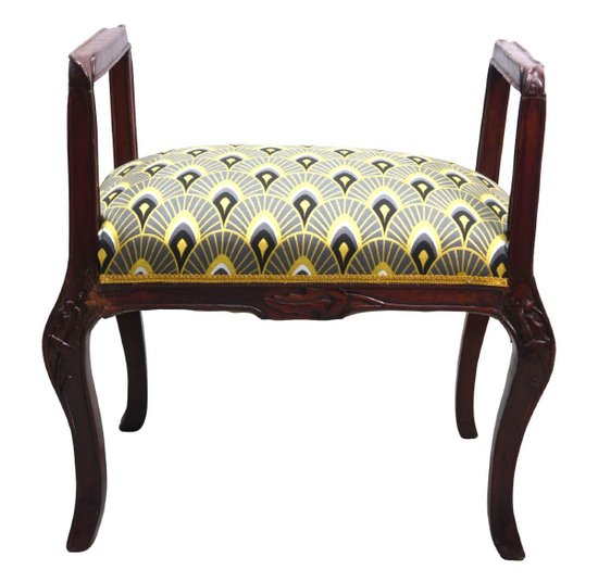 Set Of 3 Art Nouveau Mahogany Seats 1900