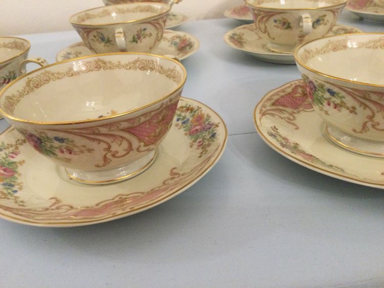 9 Limoges porcelain cups