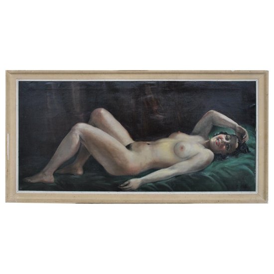 Gemälde Signiert Hilgers 1930 Olympia Akt Art Deco