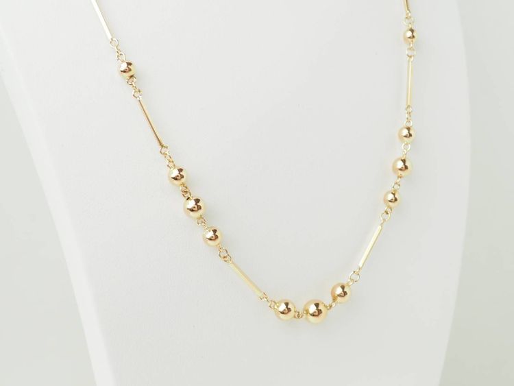Collier boules en or rose 