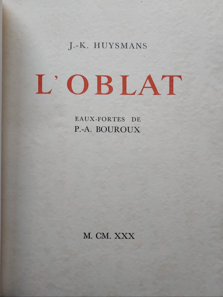 J.K. Huysmans L'Oblato