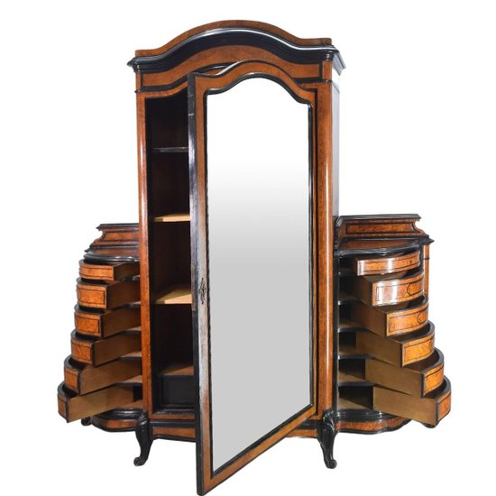 Armoire Napoléon III En Loupe Et ébène époque XIXème