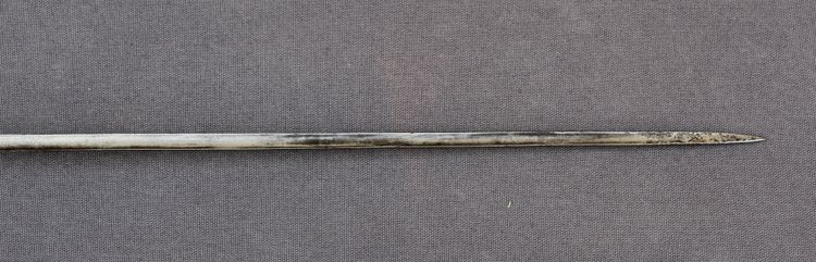 Keyboard sword (polytechnician's tangent) with a three-sided hollow blade